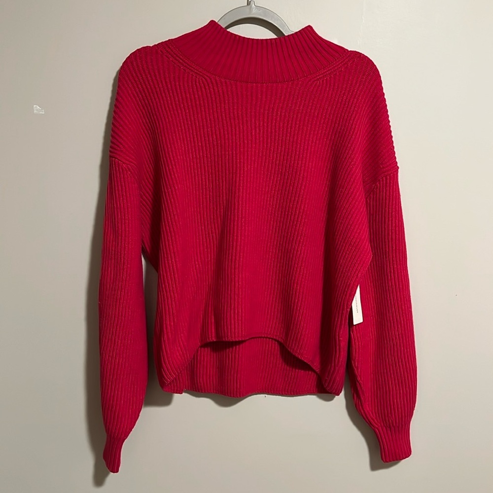 NWT Pink Rose Mockneck Sweater